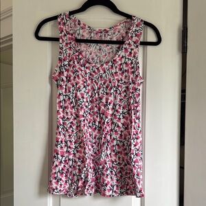 Lilly Pulitzer Pink and Black Sleeveless Tank Top